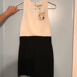 Black and white romper